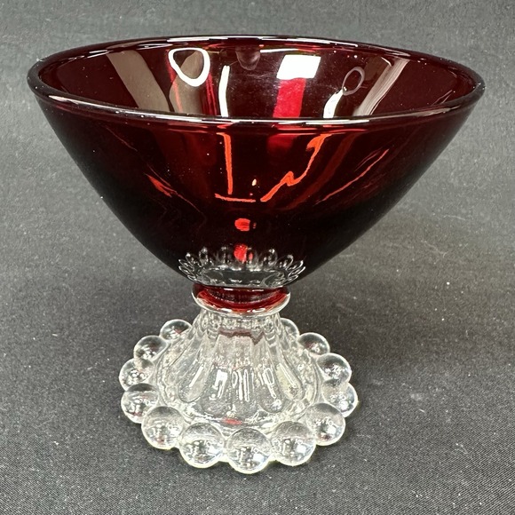 Anchor Hocking Berwick "Boopie" Ruby Red Sherbet/Champagne Glass, Set of 4, VTG - Picture 4 of 8